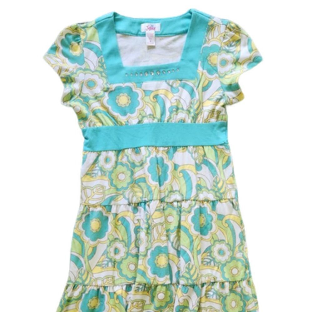 Justice Flower Power Girls Dress || s8 EUC